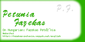 petunia fazekas business card
